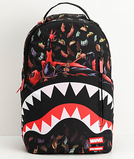Sprayground x Deadpool Tacos Rain Shark Backpack | Zumiez