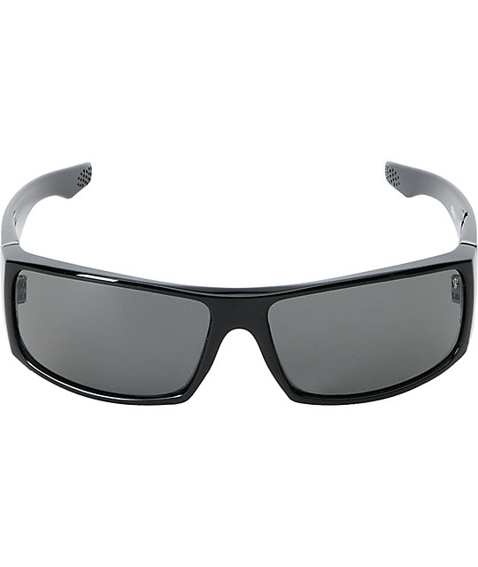 Spy Cooper XL Gloss Black & Grey Polarized Sunglasses | Zumiez