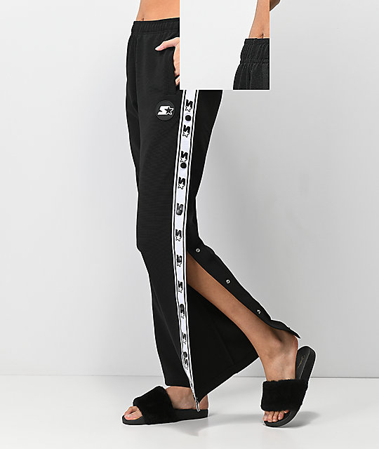 snap button track pants