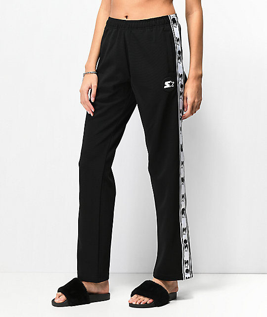 snap track pants womens