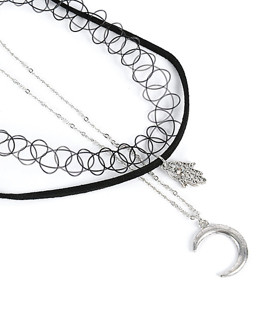 locket hamsa multipack choker necklaces locket hamsa multipack choker necklaces