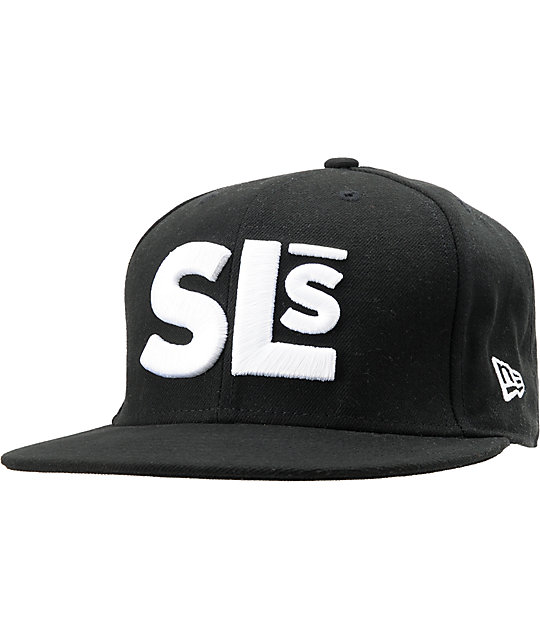 Street League Skateboarding SLS Basic Black New Era Fitted Hat at ...