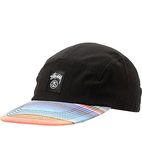 Stussy Blanket Black Camper 5 Panel Hat at Zumiez : PDP