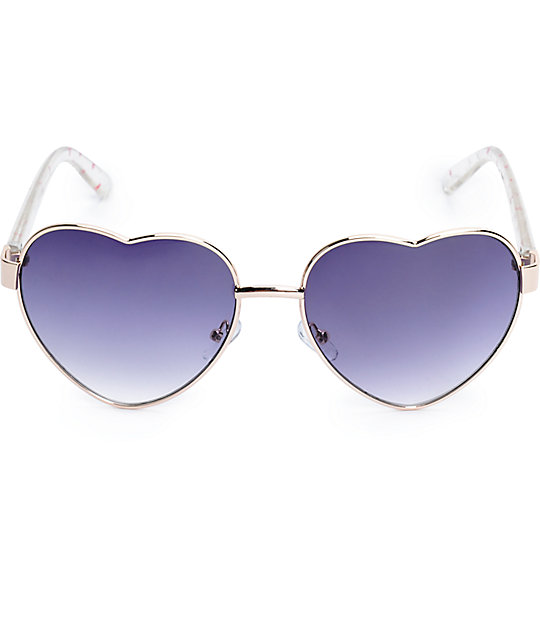 gafas en forma de corazon