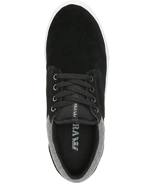 Supra Carver Black \u0026 Grey Wool Shoes 