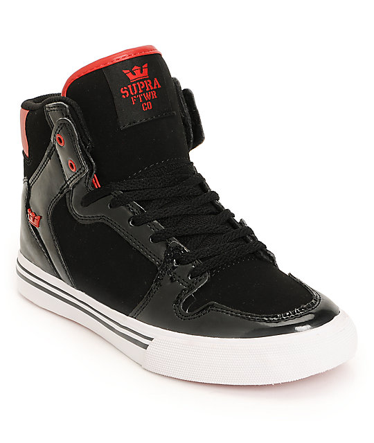 Supra Kids Vaider Black & Red Shoes at Zumiez : PDP