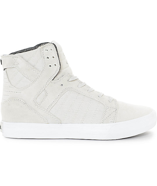 Supra Skytop Light Grey Skate Shoes | Zumiez