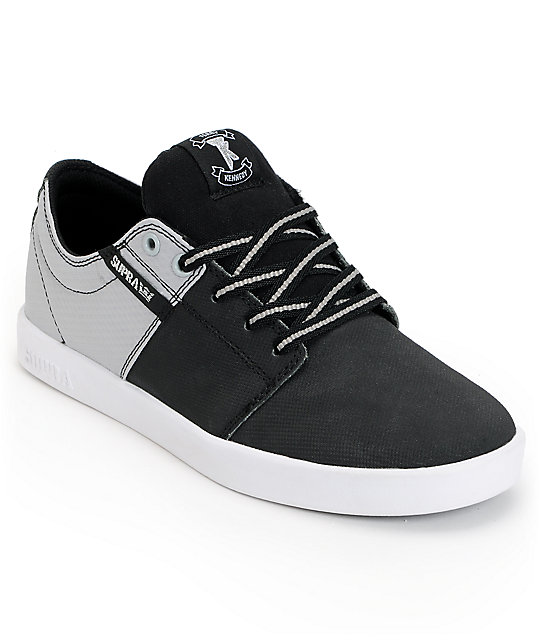 Supra TK Stacks Black & Silver Raptor Tuf Shoes