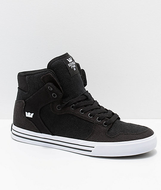 black and white supra high tops