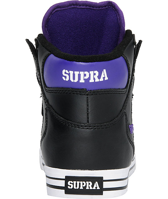 Supra Vaider Stevie Williams Black & Purple Skate Shoes | Zumiez