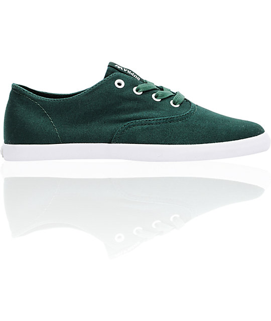 green canvas sneakers