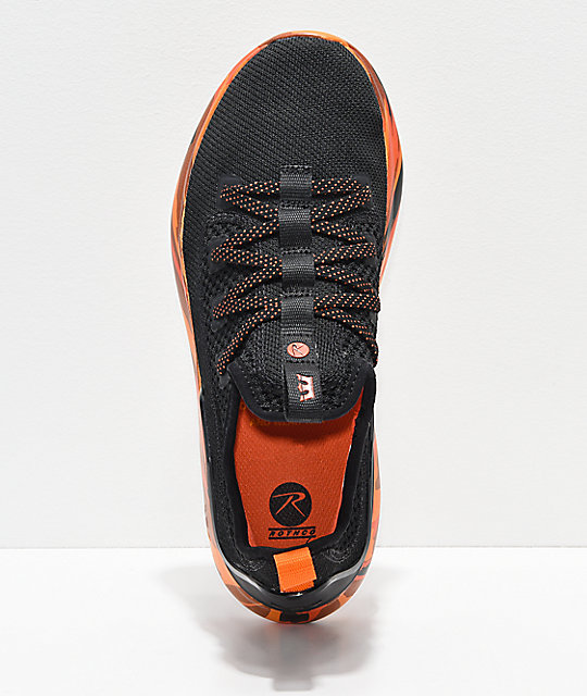 orange camo sneakers