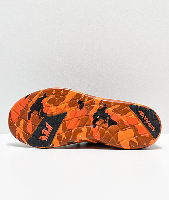 orange camo sneakers