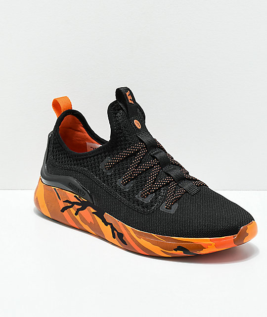 orange camo sneakers