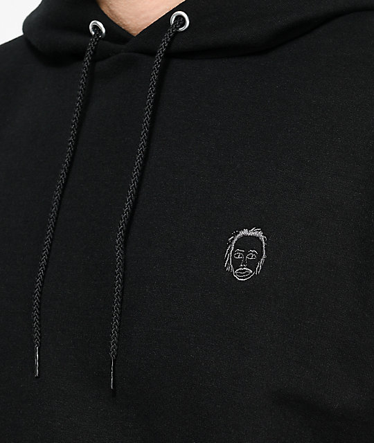 premium black hoodie