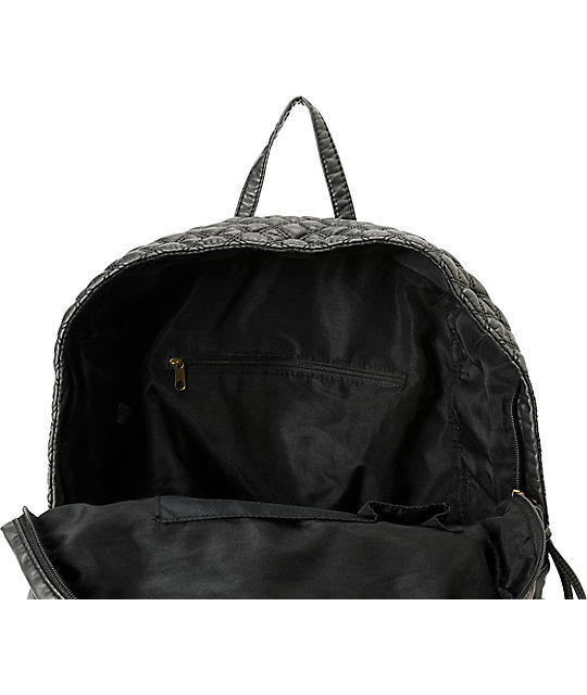 black quilted rucksack