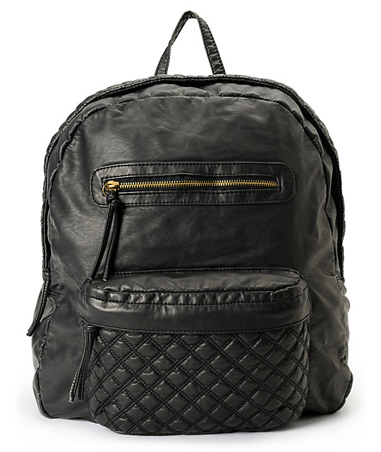 T-Shirt & Jeans Black Quilted Backpack | Zumiez