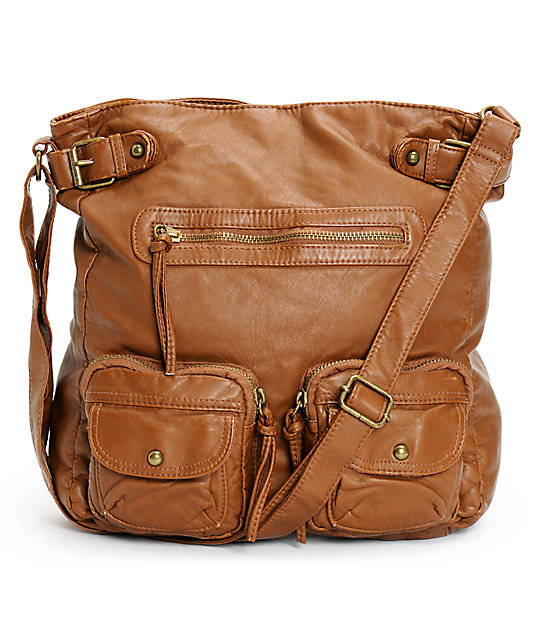 T Shirt Jeans Cognac Faux Leather Crossbody Tote Bag Zumiez T Shirt Jeans Cognac Faux Leather Crossbody Tote Bag