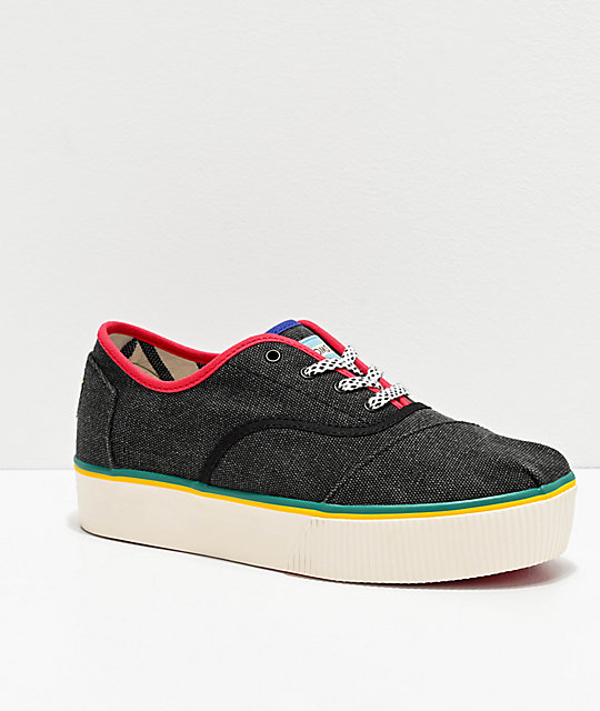 TOMS Platform Womens Silver Canvas Espadrilles Ladies Casual Flats Shoes | eBay