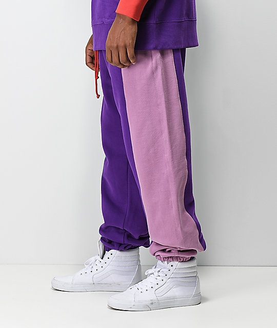 purple velour joggers