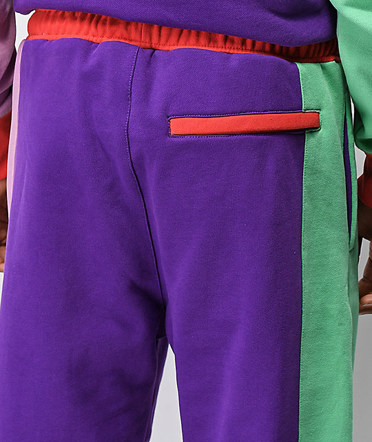 purple velour joggers