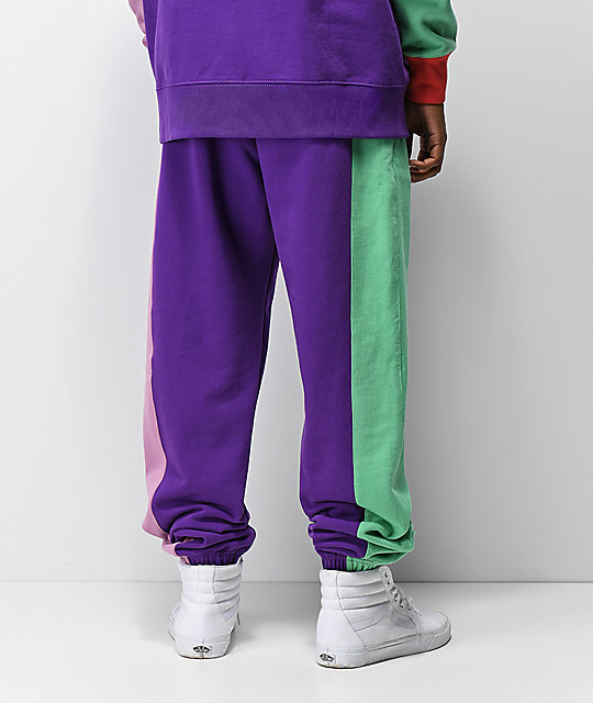 purple velour joggers