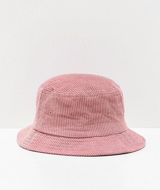 pink corduroy bucket hat