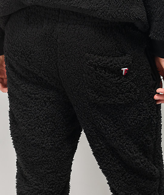 teddy fleece joggers