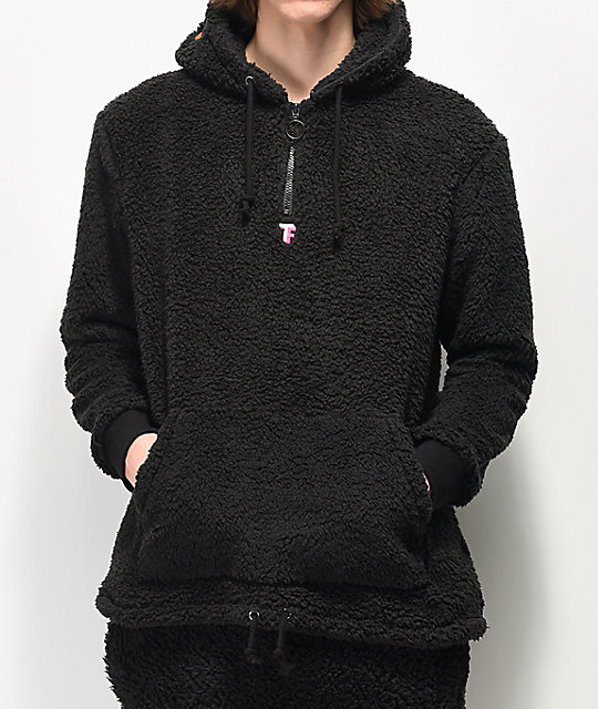 black teddy bear fleece