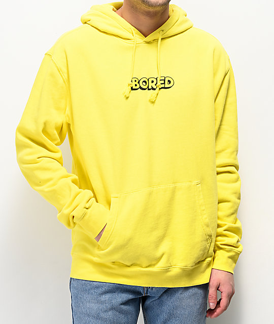 yellow sweatshirt that says yellow