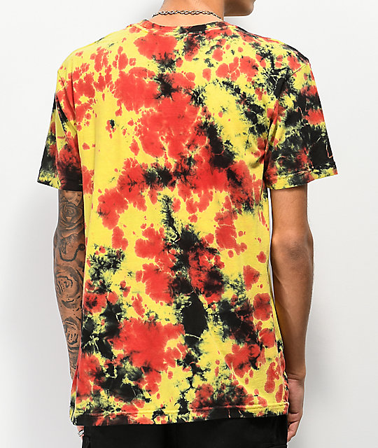 red yellow black tie