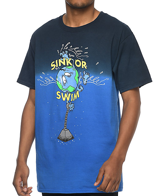 Teenage Sink Or Swim Black Blue T Shirt