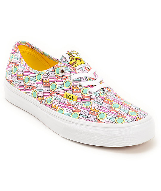 The Beatles x Vans Authentic Yellow Submarine Shoes (Womens) at Zumiez ...
