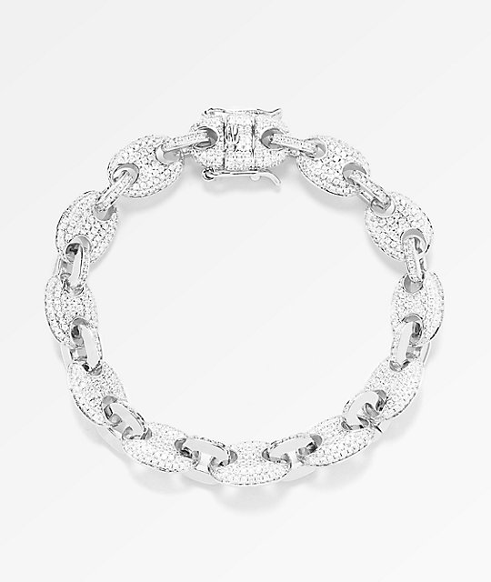 The Gold S 8mm Diamond Gucci Link White Bracelet Zumiez The Gold S 8mm Diamond Gucci Link White Bracelet