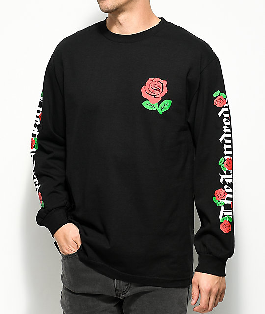 The Hundreds Big Rose Fill Black Long Sleeve T-Shirt | Zumiez