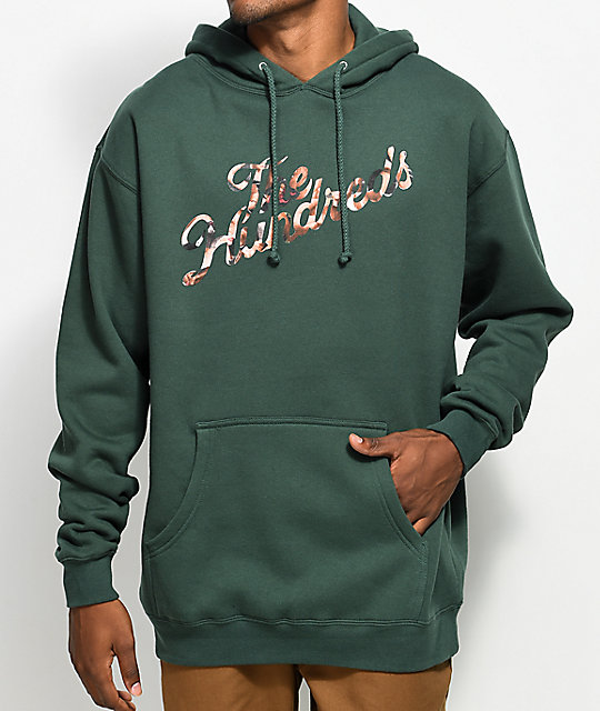 the hundreds green hoodie