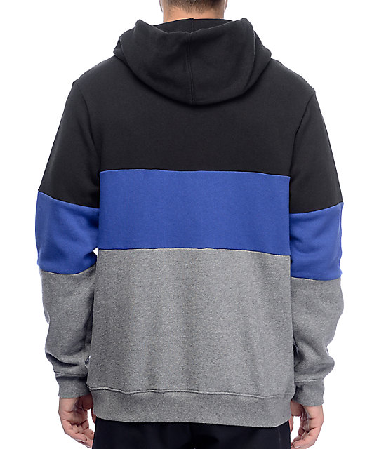 The Hundreds Canal Black, Blue & Grey Hoodie | Zumiez