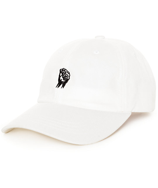 white strapback hat