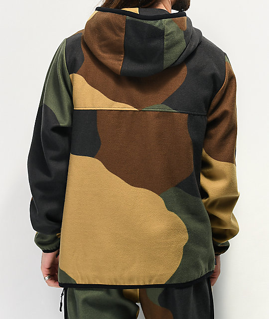 camo zip up sweatshirt