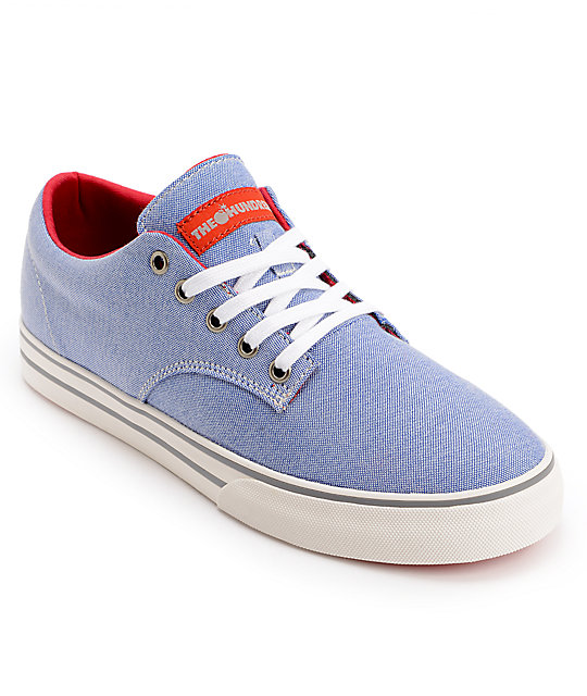 The Hundreds Johnson Blue Chambray Canvas Shoes | Zumiez