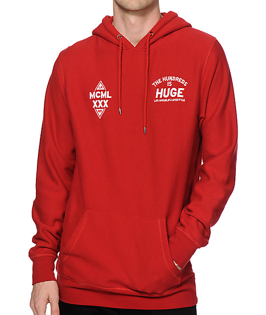 the hundreds hoodie red