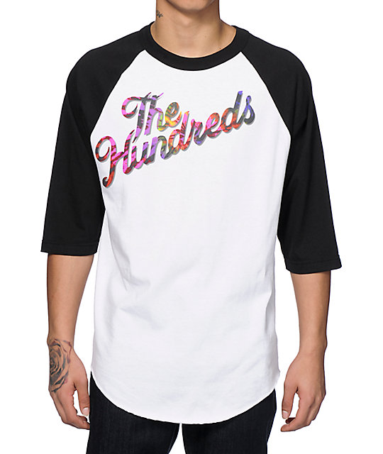 The Hundreds Tie Dye Slant Baseball T-Shirt