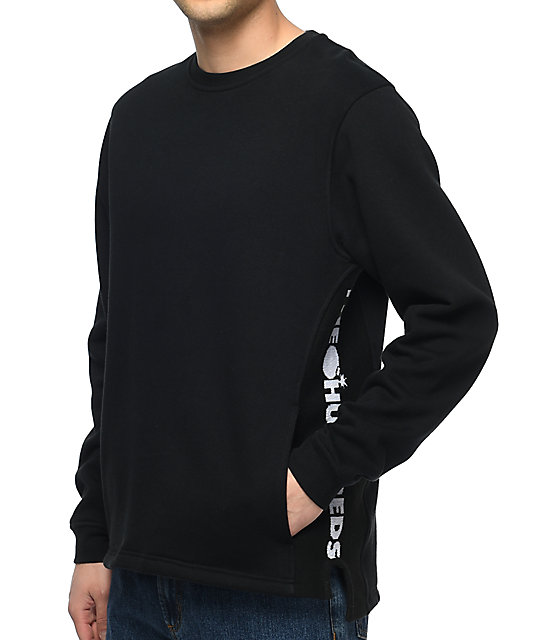 black hoodless sweatshirt