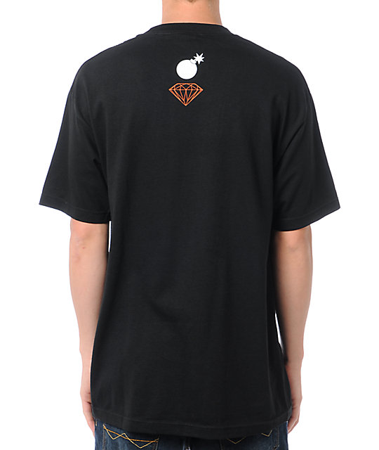 The Hundreds x Diamond Supply Adam Bomb Black Logo T-Shirt ...