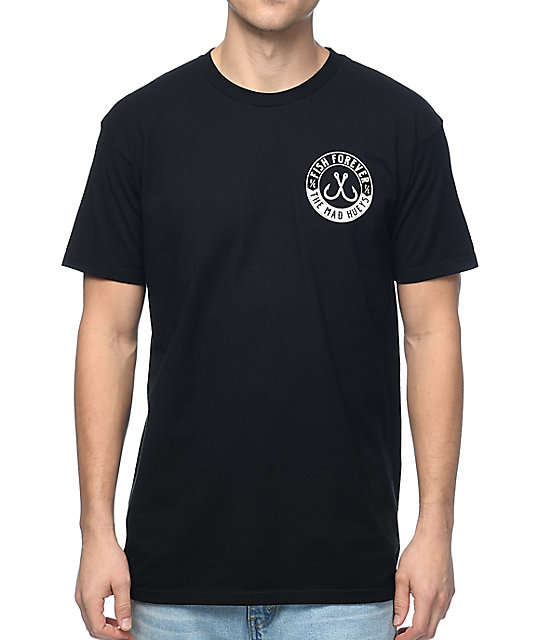 The Mad Hueys Fish Forever Black T-Shirt | Zumiez