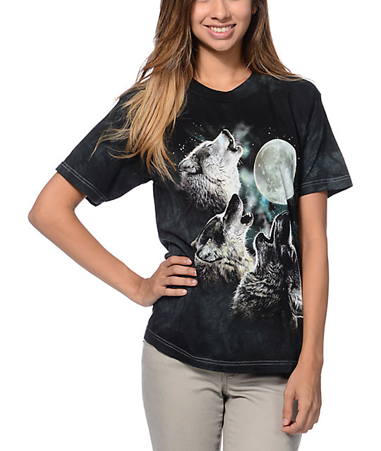 The Mountain 3 Wolf Moon Black Boyfriend Fit T-Shirt | Zumiez