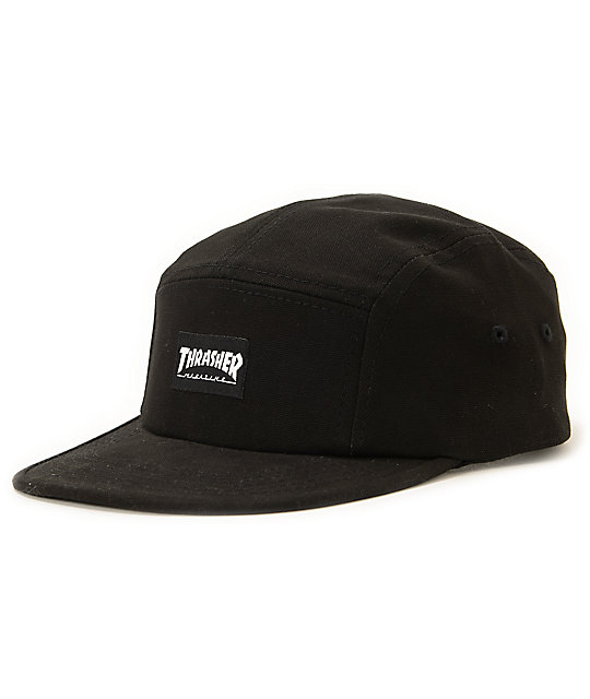 Thrasher Black 5 Panel Hat | Zumiez