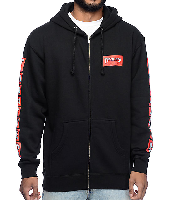 sudadera negra thrasher