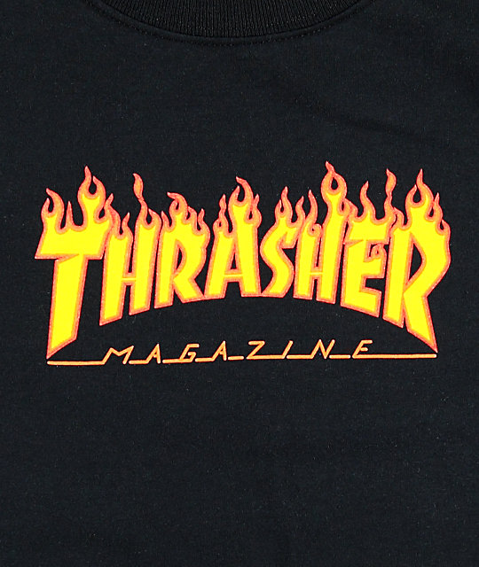 Thrasher Boys Flame Logo T Shirt _253087 back