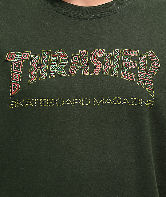 thrasher davis hoodie forest green